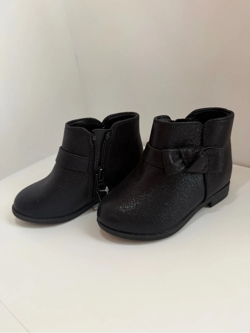 Cat & Jack Black Bow Ankle Boots for Kids
